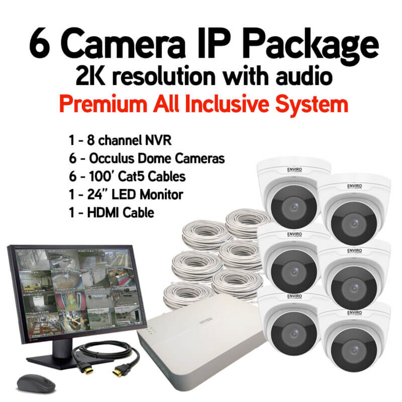 6 Camera IP Package w Audio | EnviroCams