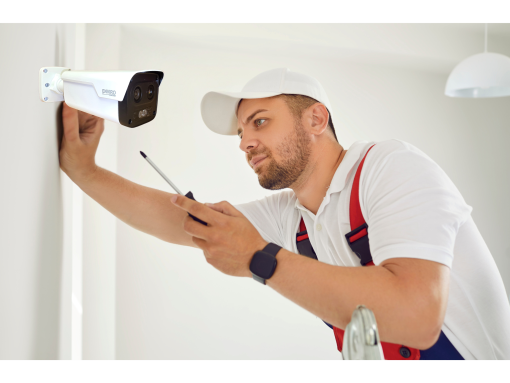 Man installing DuoTherm Camera